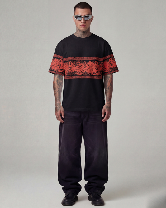 Eternal Dragon Oversized Black Unisex Tshirt
