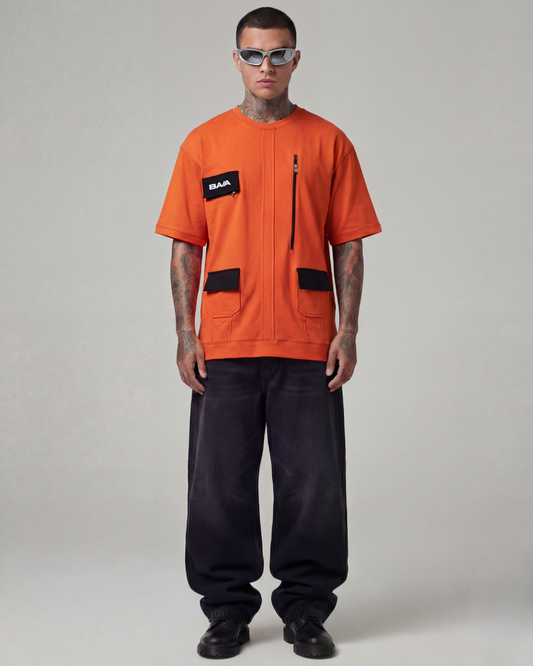 BAD Employee Oversized Orange Unisex T-shirt