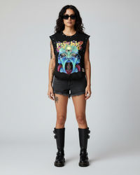 PSYCHIC UNISEX BLACK VEST (BOXYFIT)