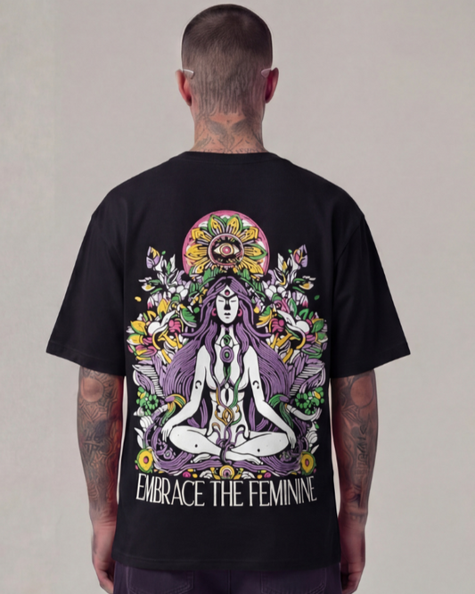 Mother Ayahuasca Oversized Black Unisex T-shirt