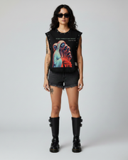 AWAKENDED UNISEX BLACK VEST (BOXYFIT)