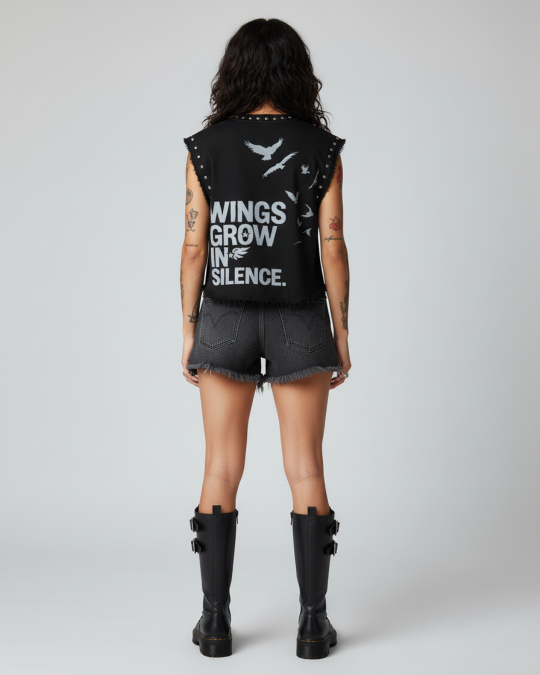 TRAPPED SOUL UNISEX BLACK VEST (BOXYFIT)