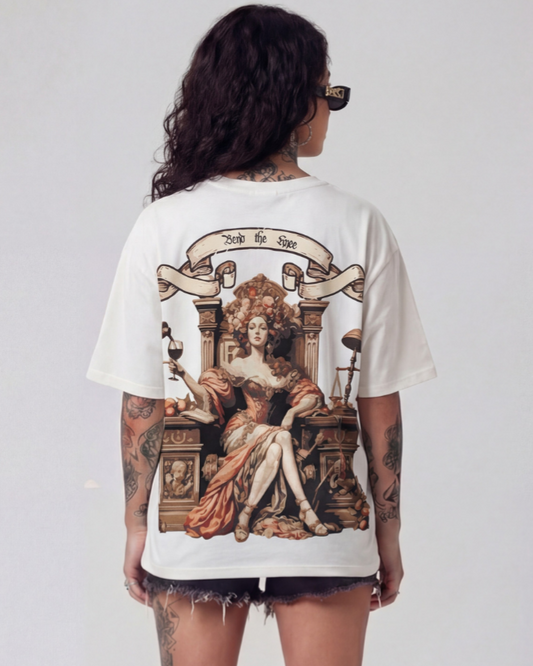 Judging You Oversized Offwhite Unisex T-shirt