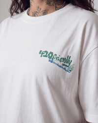420 Friendly Oversized Offwhite Unisex T-shirt
