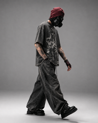 Rest in Ecstasy Acid Wash Black T-shirt