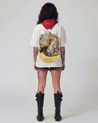 Fuck Society Oversized Offwhite Unisex T-shirt