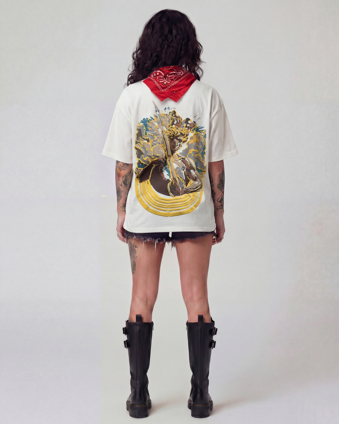 Fuck Society Oversized Offwhite Unisex T-shirt