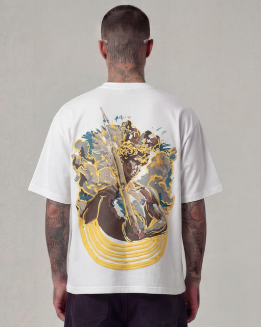 Fuck Society Oversized Offwhite Unisex T-shirt