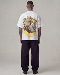 Fuck Society Oversized Offwhite Unisex T-shirt