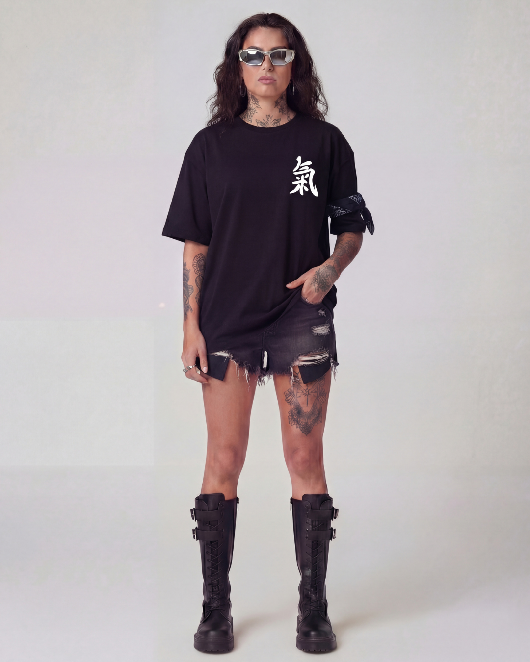 Dragon Chi Oversized Black Unisex T-shirt