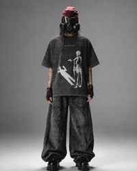 Bury The Old Self Acid Wash Black T-shirt