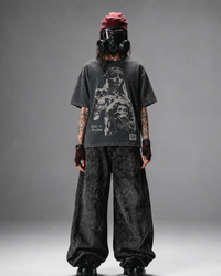 Rest in Ecstasy Acid Wash Black T-shirt