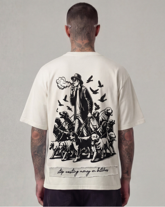 Discipline>Motivation Oversized Offwhite Unisex T-shirt