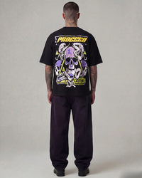 Caution Oversized Black Unisex T-shirt