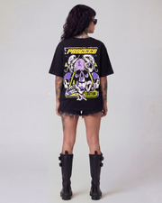 Caution Oversized Black Unisex T-shirt