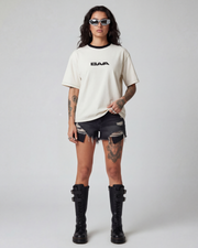 BAVA Signature Oversize Offwhite Unisex Tshirt