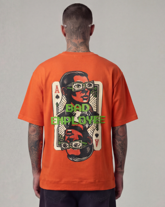 BAD Employee Oversized Orange Unisex T-shirt