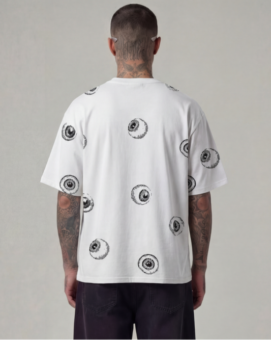 All Eyes On Me Oversized OffWhite Unisex T-shirt