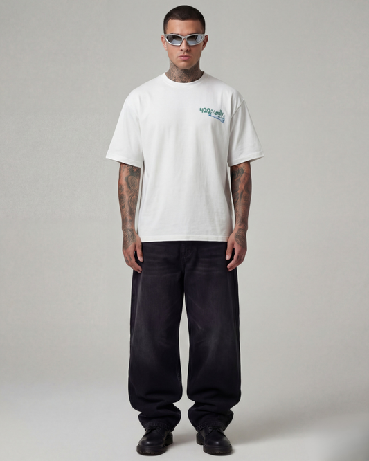 420 Friendly Oversized Offwhite Unisex T-shirt