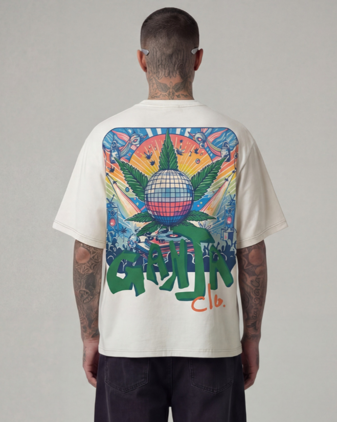 420 Friendly Oversized Offwhite Unisex T-shirt