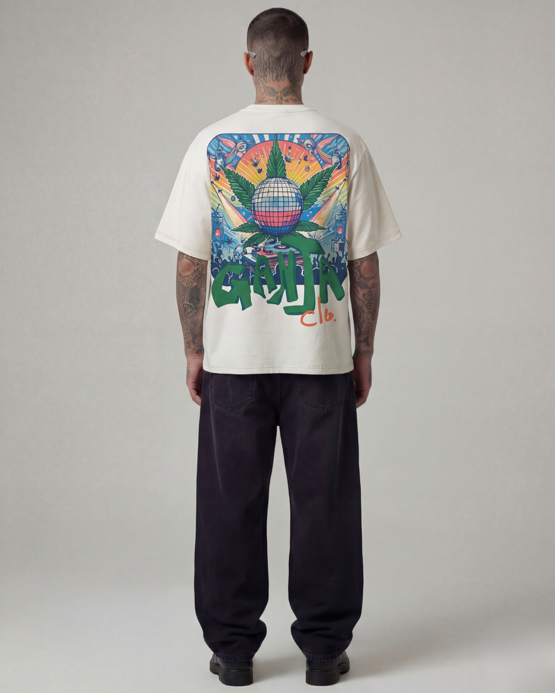 420 Friendly Oversized Offwhite Unisex T-shirt