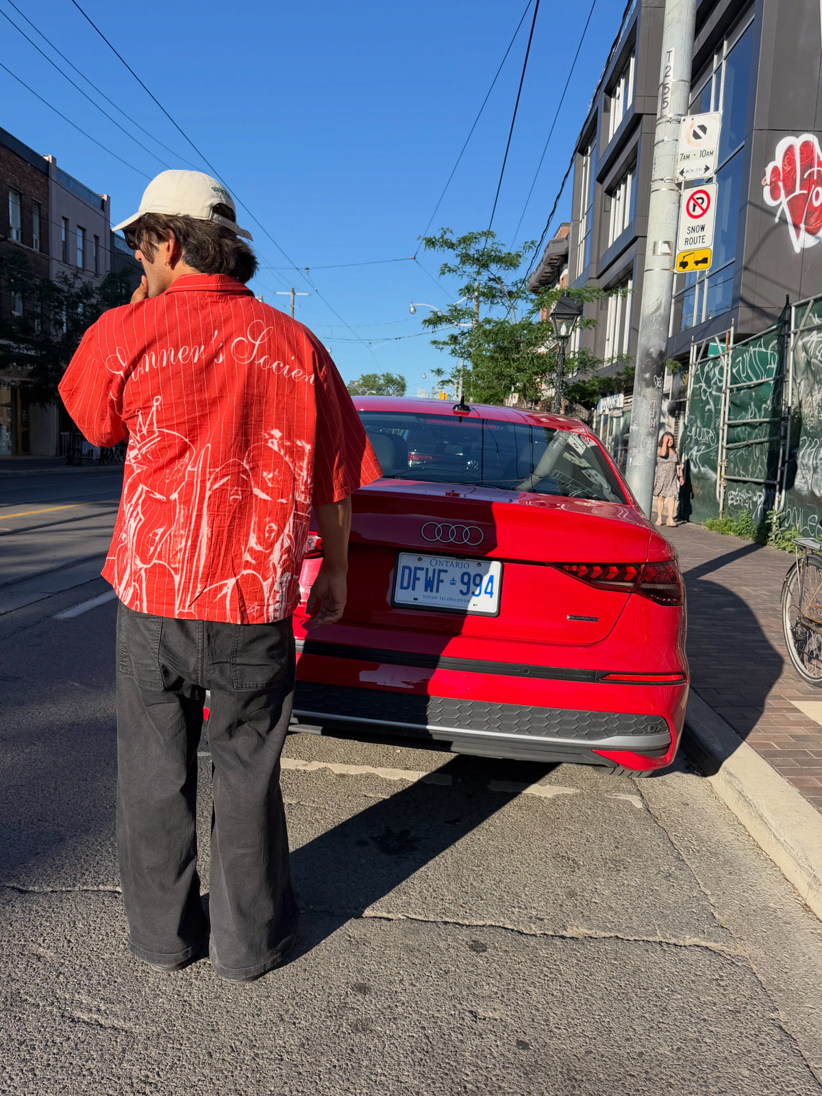 Sinner Society Red Oversize Shirt (Boxy fit)