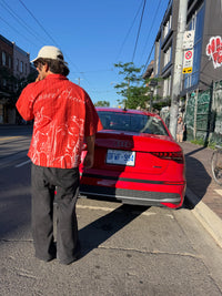 Sinner Society Red Oversize Shirt (Boxy fit)
