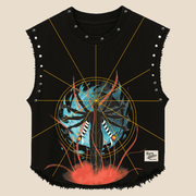 REBIRTH UNISEX BLACK VEST (BOXYFIT)