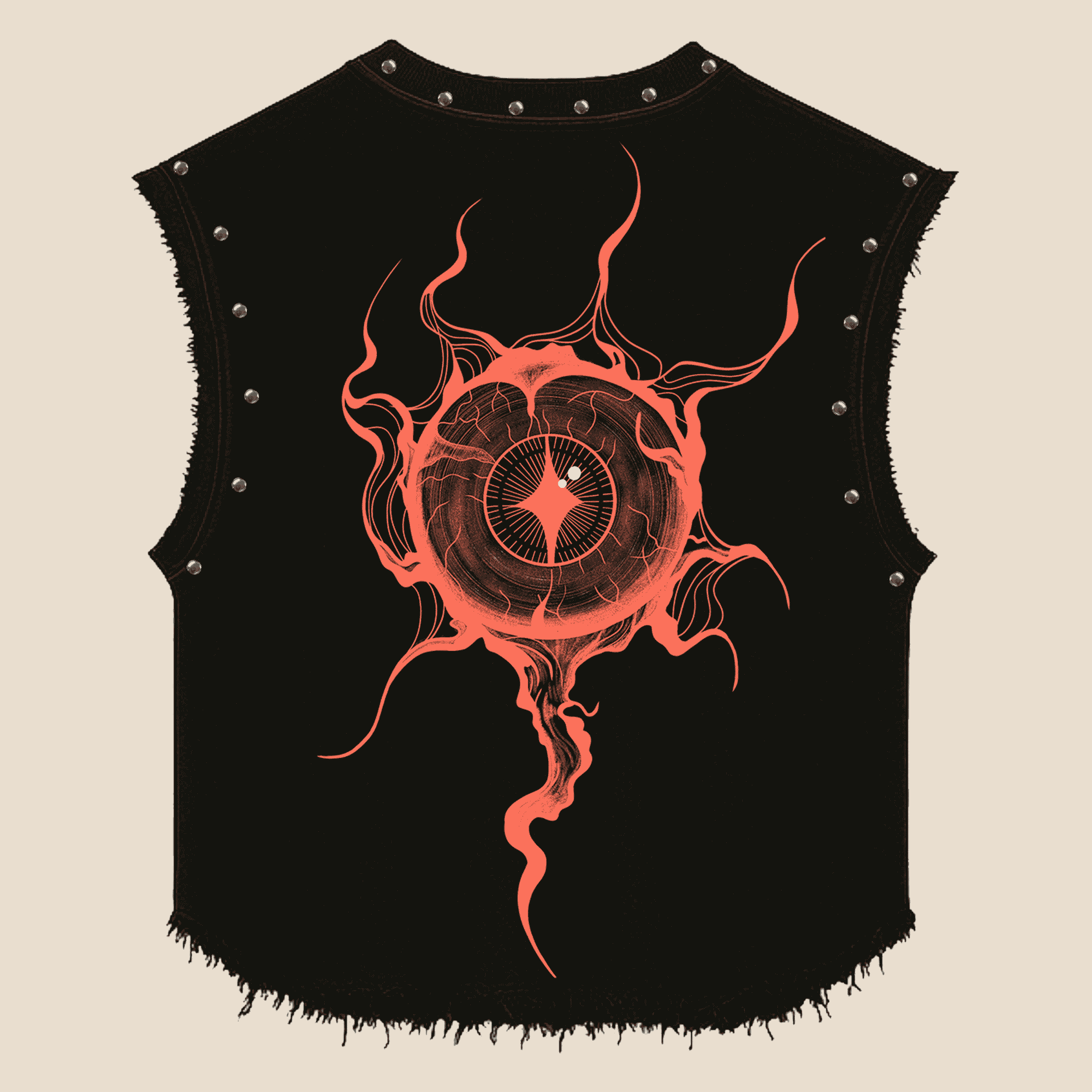 REBIRTH UNISEX BLACK VEST (BOXYFIT)