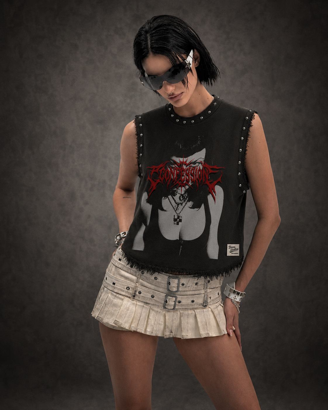 CONFESSION UNISEX BLACK VEST (BOXYFIT)