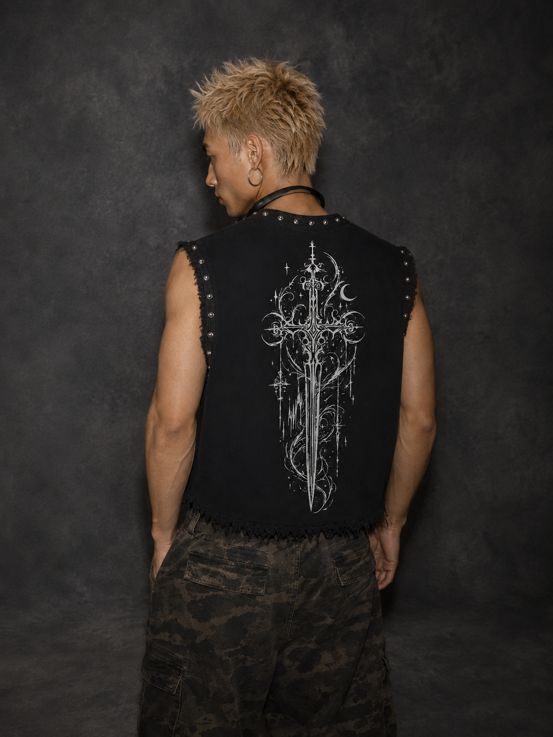 FALLEN ANGEL UNISEX BLACK VEST (BOXYFIT)