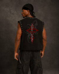 CONFESSION UNISEX BLACK VEST (BOXYFIT)