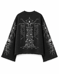 THE SOUL COLLECTOR BLACK UNISEX SWEATSHIRT (BOXYFIT)