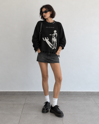 BURY THE OLD SELF UNISEX BLACK SWEATSHIRT (BOXYFIT)