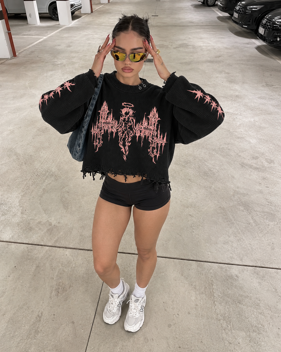 THE LAST SERAPH UNISEX BLACK SWEATSHIRT (BOXYFIT)