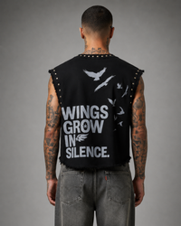 TRAPPED SOUL UNISEX BLACK VEST (BOXYFIT)
