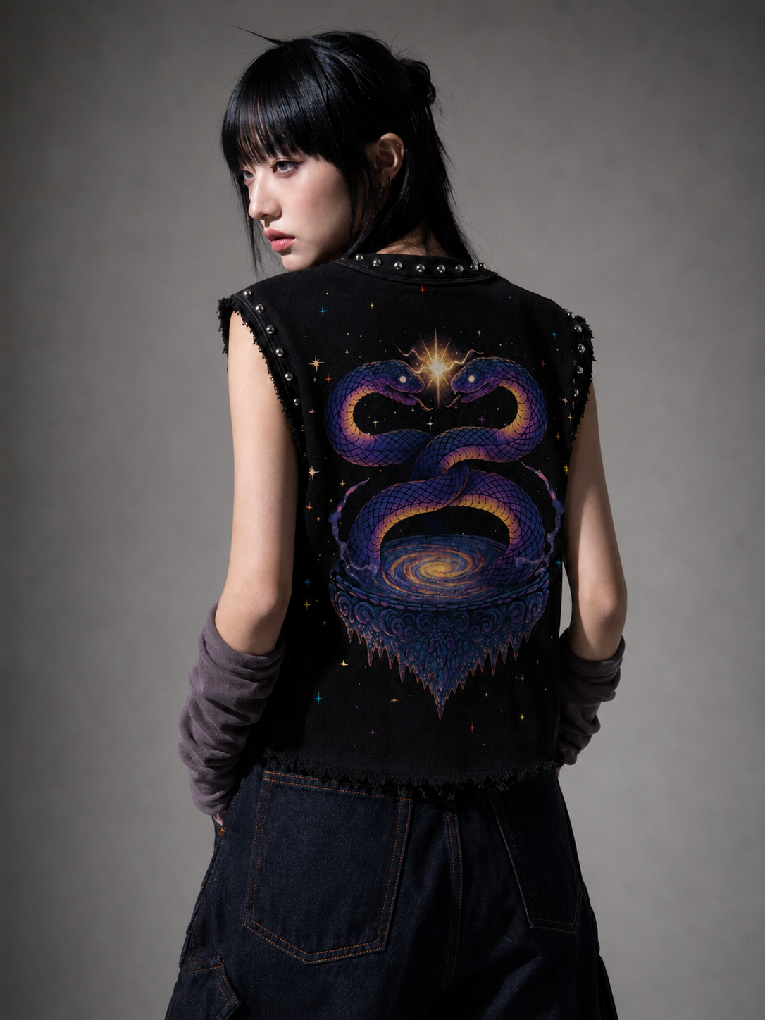 PSYCHIC UNISEX BLACK VEST (BOXYFIT)