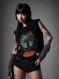REBIRTH UNISEX BLACK VEST (BOXYFIT)