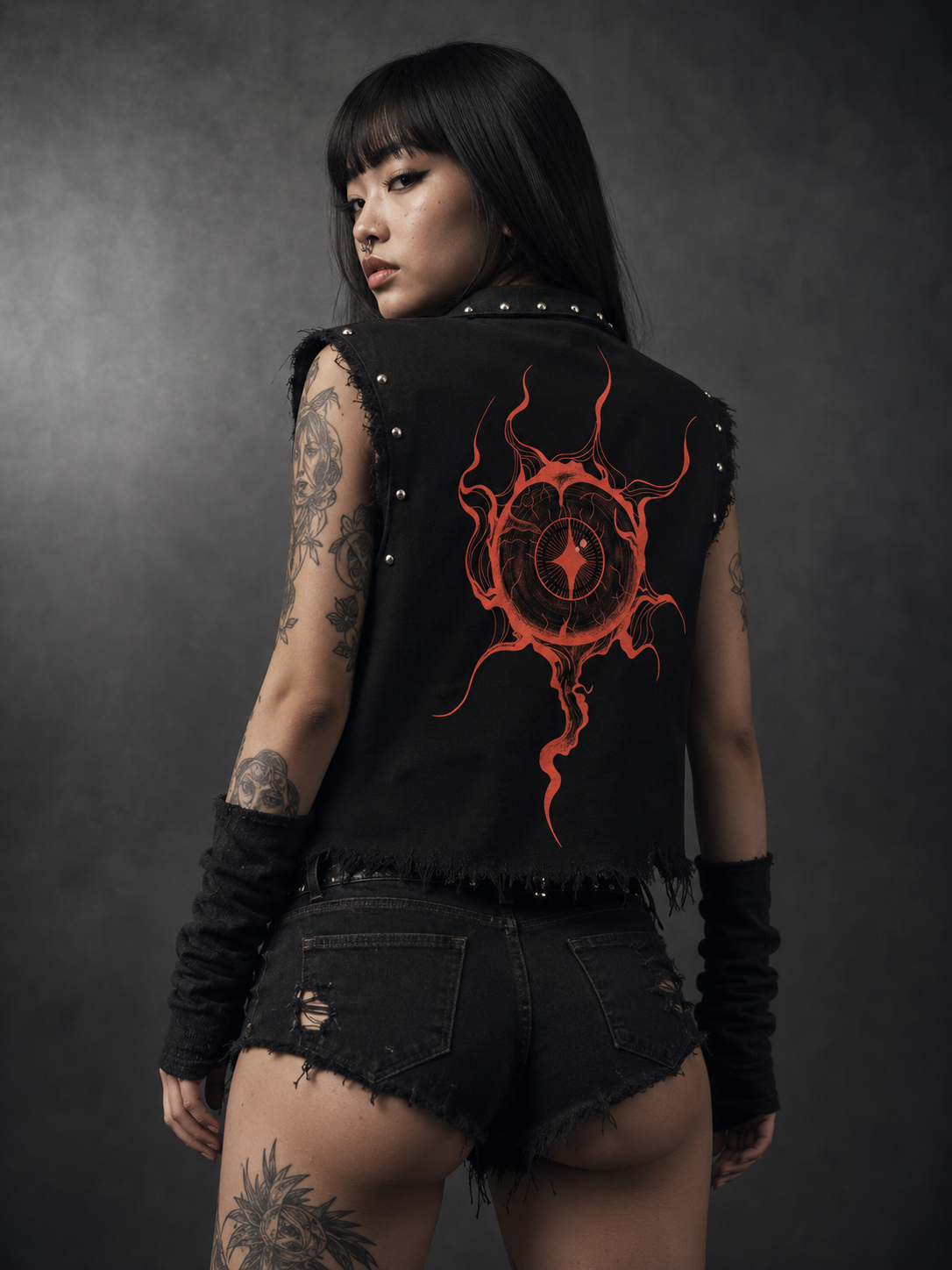 REBIRTH UNISEX BLACK VEST (BOXYFIT)