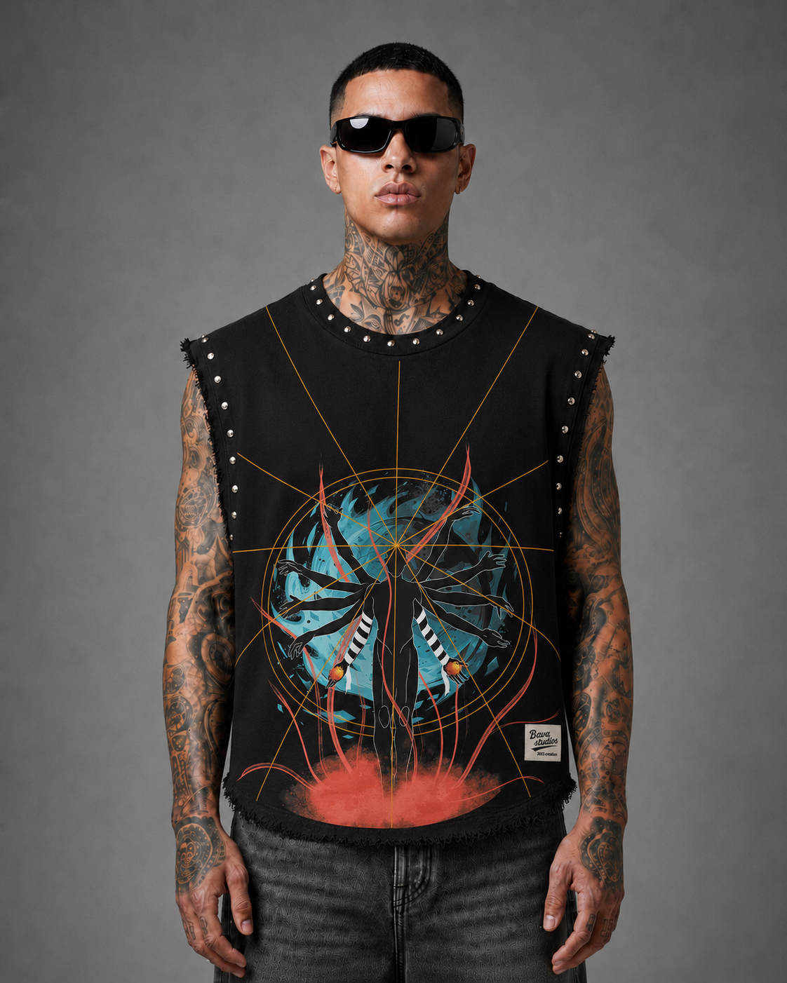 REBIRTH UNISEX BLACK VEST (BOXYFIT)