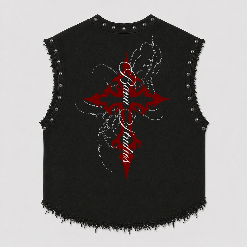 CONFESSION UNISEX BLACK VEST (BOXYFIT)