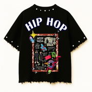 DHH OVERSIZE OVERSIZE UNISEX BLACK TSHIRT (BOXYFIT)