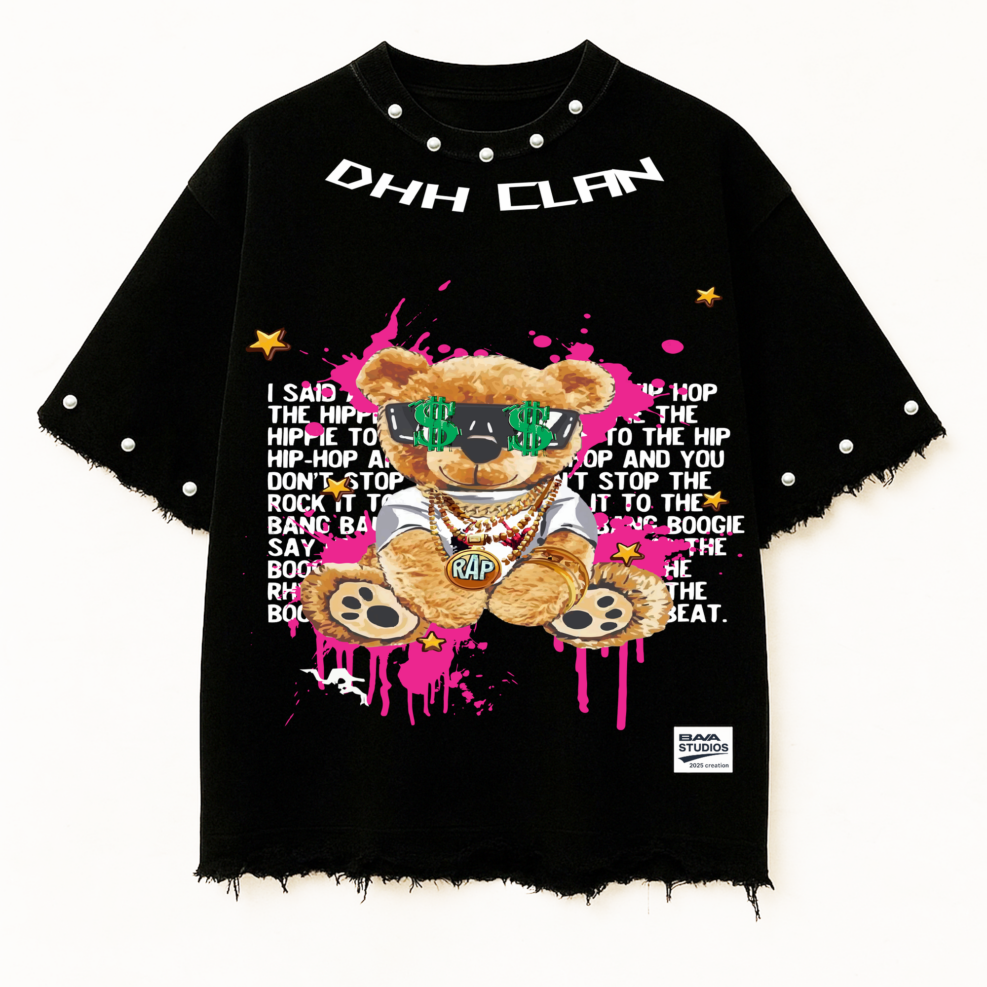 DHH OVERSIZE OVERSIZE UNISEX BLACK TSHIRT (BOXYFIT)