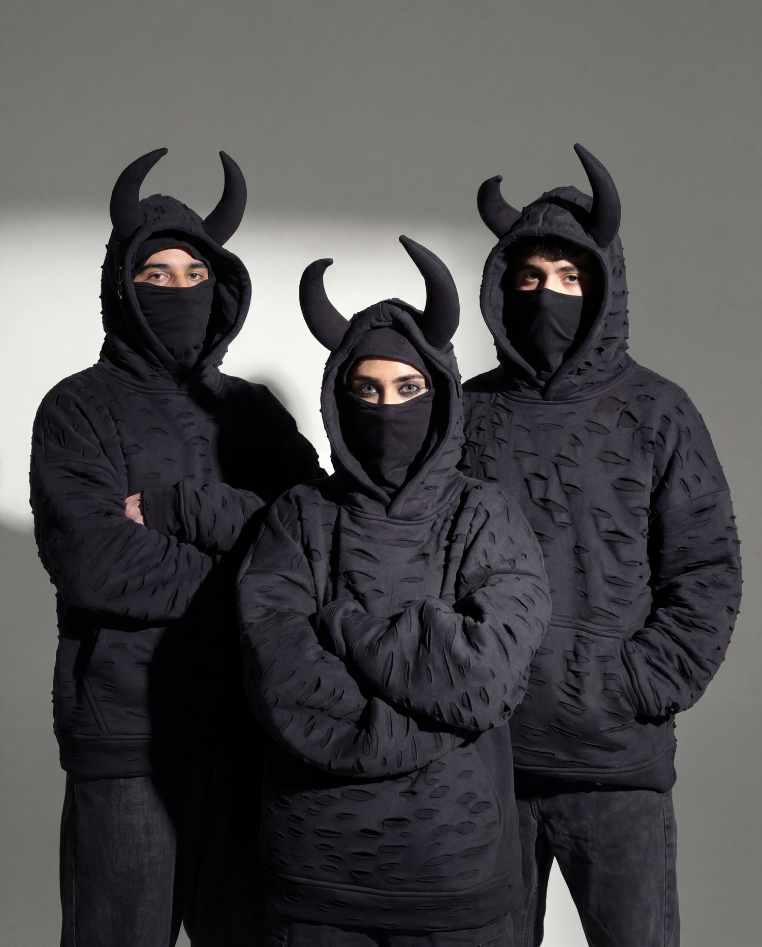 Santa Muerte Black Oversize Cotton Hoodie (LIMITED PIECES)