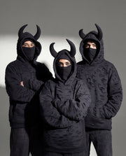 Santa Muerte Black Oversize Cotton Hoodie (LIMITED PIECES)