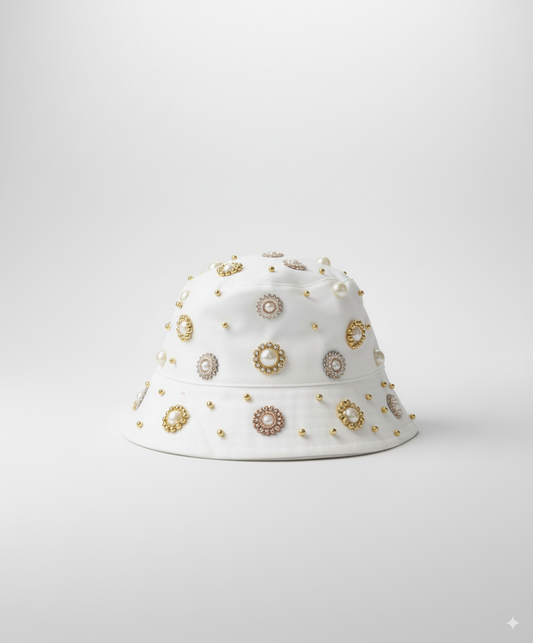 LIMITED PIECES - HAND-BEADED UNISEX BUCKET HAT