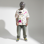 HIP-HOP SYMPHONY OVERSIZE UNISEX OFF-WHITE TSHIRT (BOXYFIT)