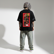 HIP HOP ALL STAR OVERSIZE UNISEX BLACK TSHIRT (BOXYFIT)