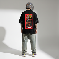 HIP HOP ALL STAR OVERSIZE UNISEX BLACK TSHIRT (BOXYFIT)