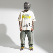 JCOLE OVERSIZE UNISEX OFF-WHITE TSHIRT (BOXYFIT)